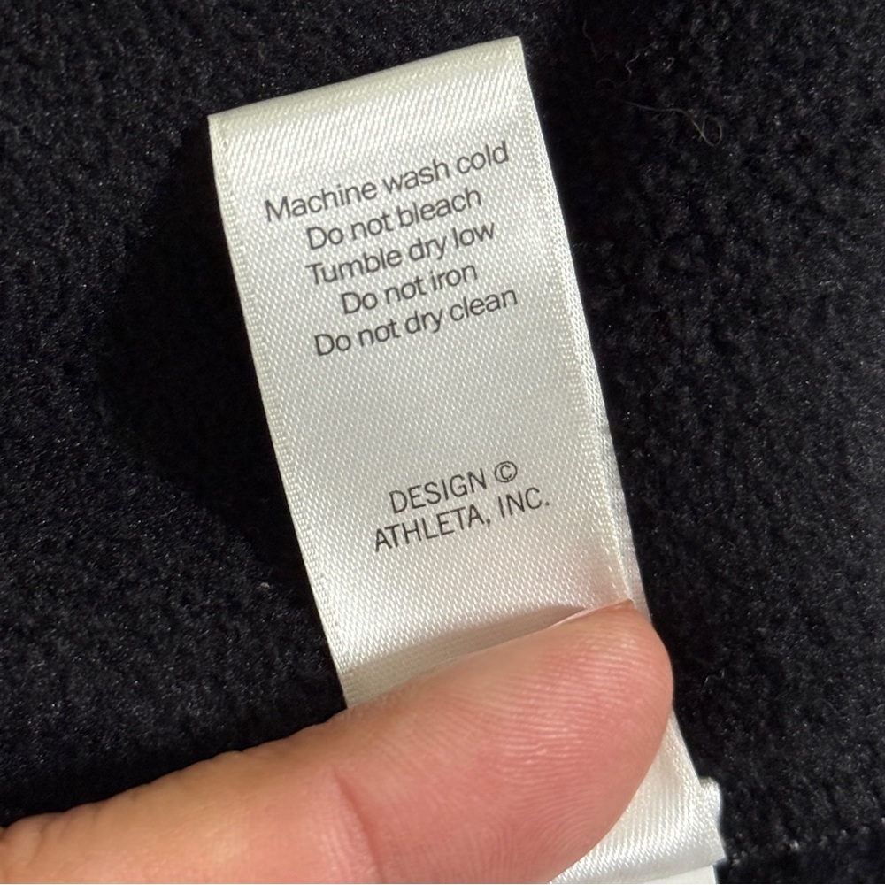 Athleta XS Gray Stronger Longer Fleece Lined Full Zip Hoodie Coat Jacket - Picture 9 of 10